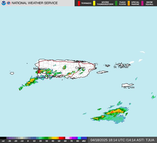 Advertencia de inundaciones para Cabo Rojo, Hormigueros y Mayagüez