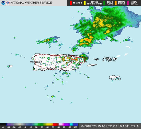 Advertencias de Inundaciones Emitidas para Municipios de Puerto Rico