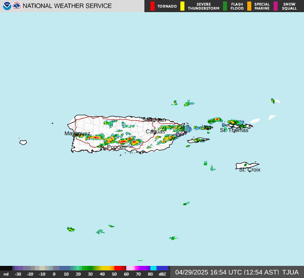 Alerta de inundaciones para municipios del oeste e interior de Puerto Rico