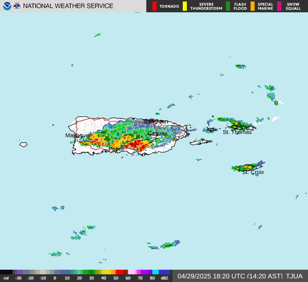 Intensas lluvias impactan el sur y centro de Puerto Rico