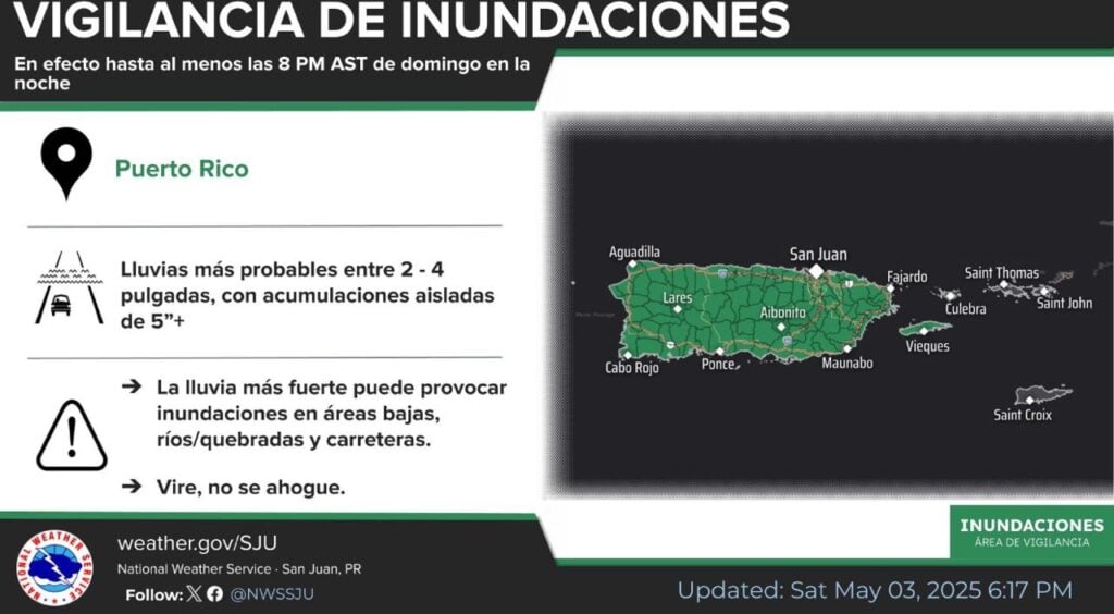 Extienden Vigilancia de Inundaciones hasta el domingo