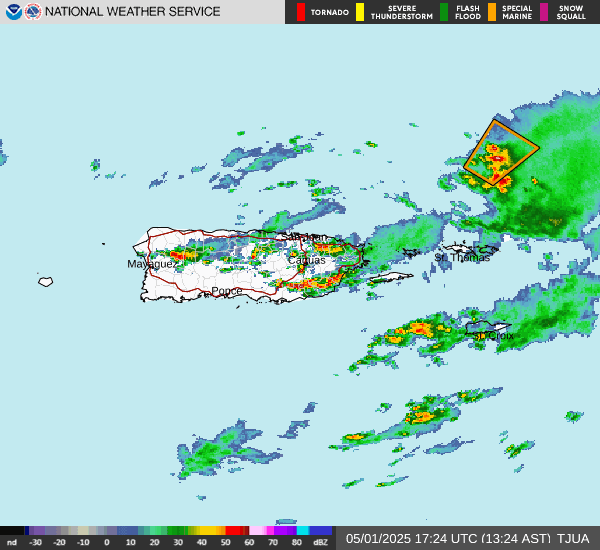 Alerta de inundaciones en Naguabo por aumento del Río Blanco