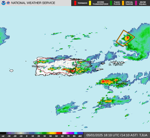 Aviso de inundaciones repentinas en varios municipios de Puerto Rico