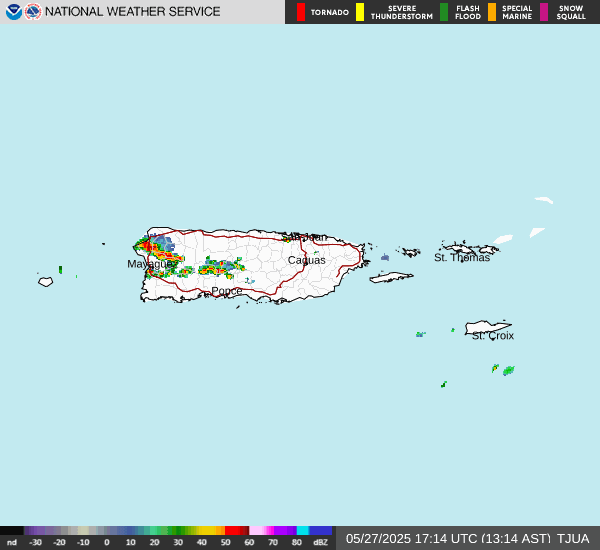 Tormentas severas afectan el noroeste de Puerto Rico