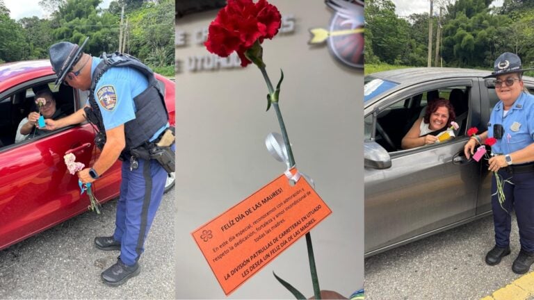 Agentes de Patrullas de Carreteras en Utuado conmemoran el Día de las Madres con gesto inspirador