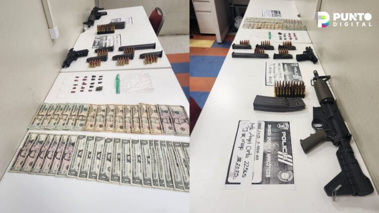 Policía ocupa armas, municiones y drogas durante arresto en Villalba
