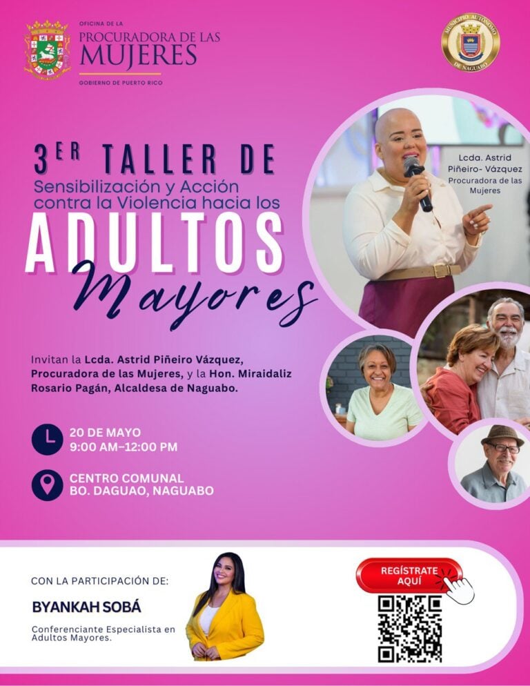 Taller de Sensibilización y Acción contra la Violencia en Adultos Mayores en Naguabo