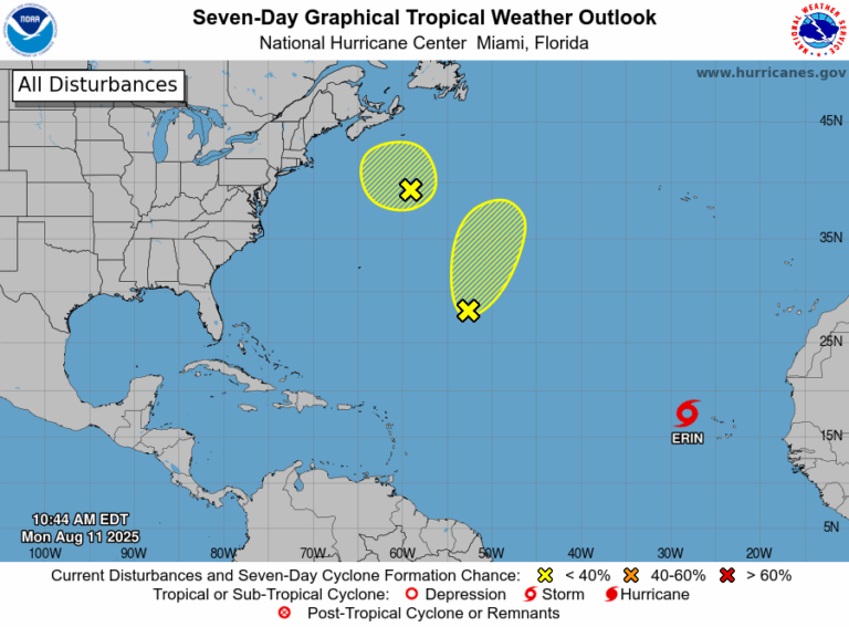 Se forma la tormenta tropical Erin al oeste de las islas de Cabo Verde