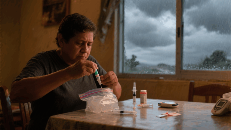 ¿Cómo manejar la insulina durante un huracán o un corte de energía?