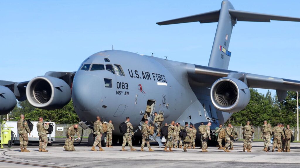 La Guardia Nacional apoya ejercicios militares en el sur de Puerto Rico