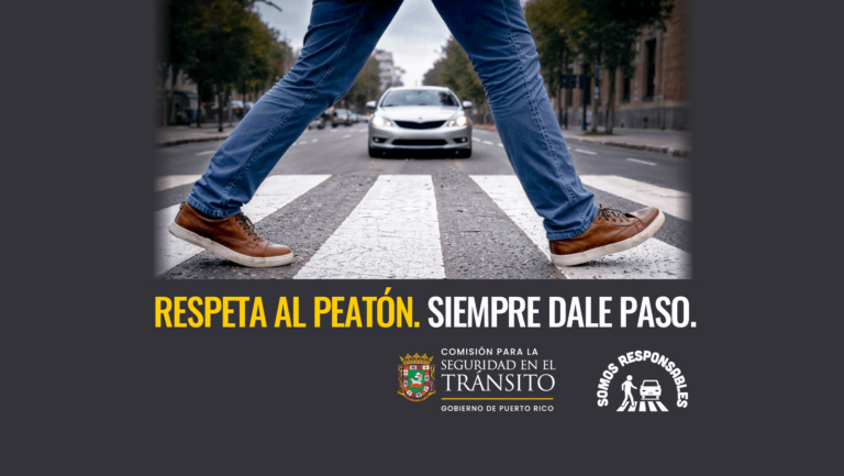 Comisión de Seguridad en el Tránsito lanza campaña “Respeta al peatón. Siempre dale paso”