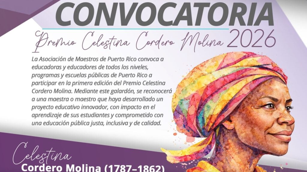 Convocan a maestros a participar del Premio Celestina Cordero Molina