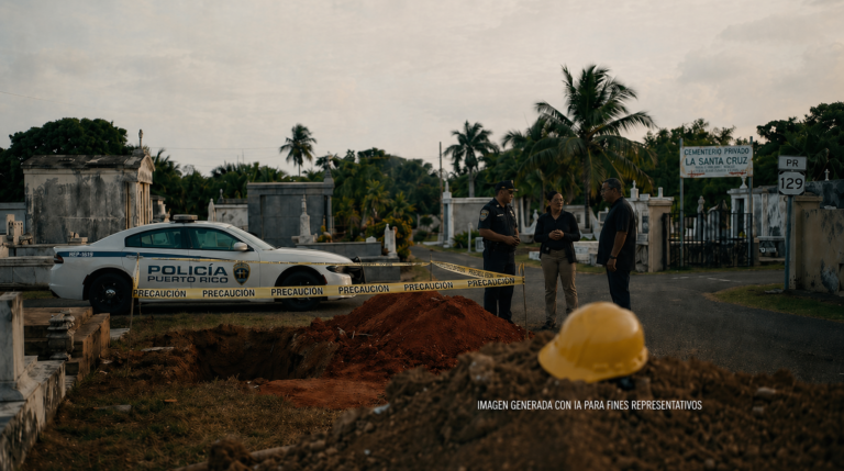 Muere trabajador tras quedar sepultado por tierra en cementerio de Arecibo