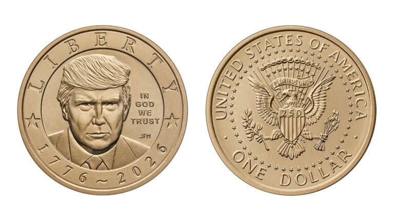 Trump aparecerá en una nueva moneda de un dólar